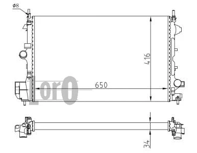 Radiator, engine cooling (037-017-0085)