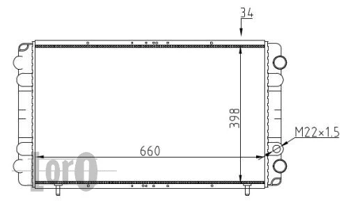 Radiator, engine cooling (042-017-0063)