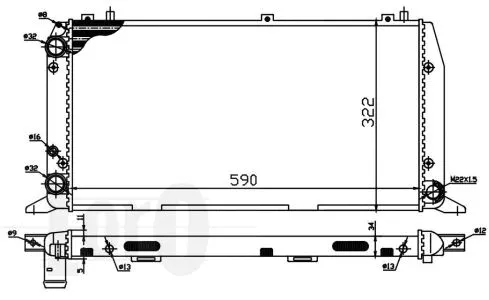 Radiator, engine cooling (003-017-0010)