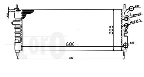 Radiator, engine cooling (037-017-0020)