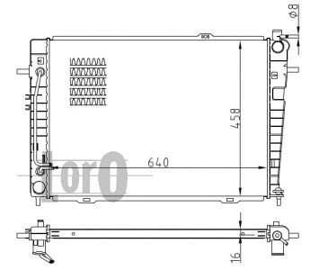 Radiator, engine cooling (019-017-0019-B)