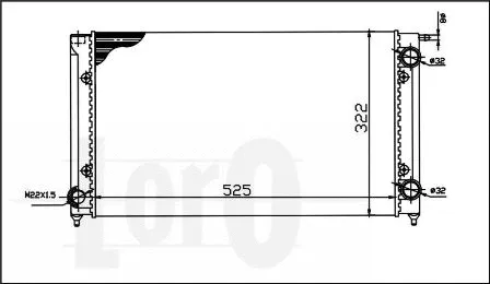 Radiator, engine cooling (053-017-0058)