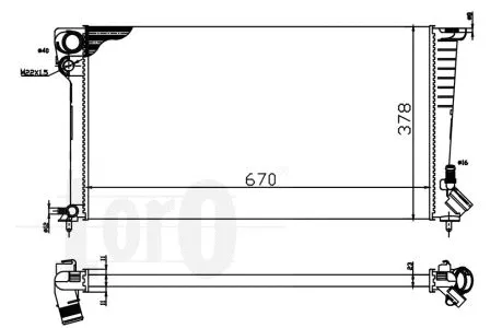 Radiator, engine cooling (009-017-0002)