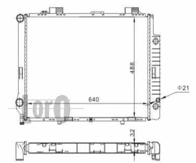Radiator, engine cooling (054-017-0017)