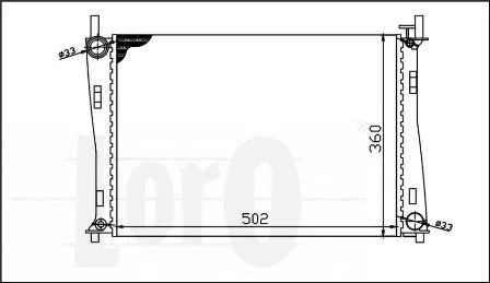 Radiator, engine cooling (017-017-0018)