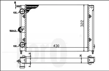 Radiator, engine cooling (053-017-0002)