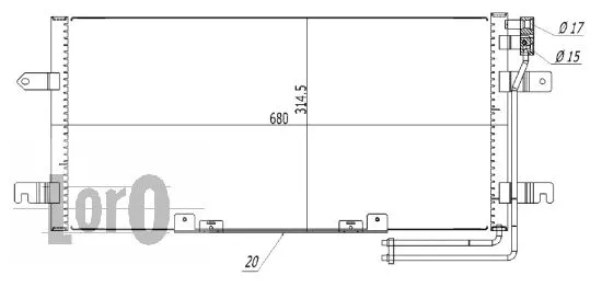 Condenser, air conditioning (053-016-0032)