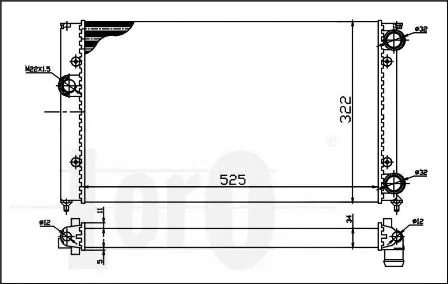 Radiator, engine cooling (053-017-0010)