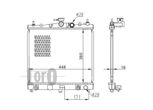 Radiator, engine cooling (035-017-0018-B)