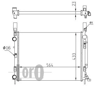 Radiator, engine cooling (042-017-0061)