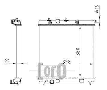 Radiator, engine cooling (009-017-0057)