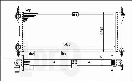 Radiator, engine cooling (016-017-0045)