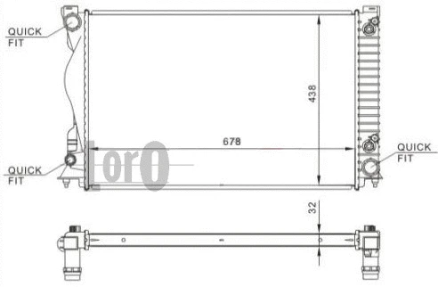 Radiator, engine cooling (003-017-0044)