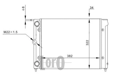 Radiator, engine cooling (051-017-0034)