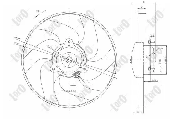 Fan, engine cooling (009-014-0008)