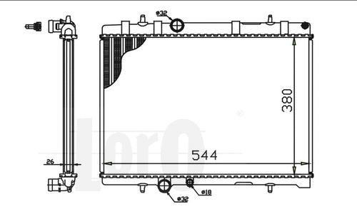 Radiator, engine cooling (009-017-0015)