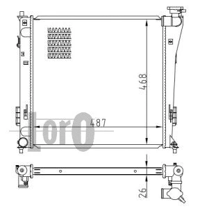 Radiator, engine cooling (019-017-0022-B)