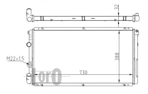 Radiator, engine cooling (042-017-0024)