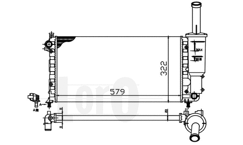 Radiator, engine cooling (016-017-0021)
