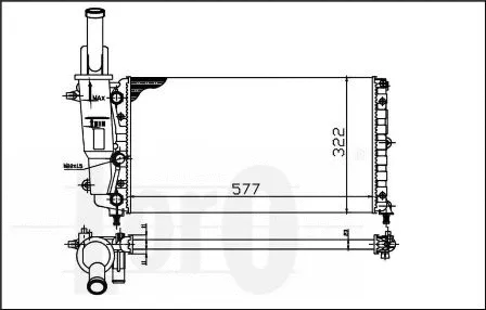 Radiator, engine cooling (016-017-0012)