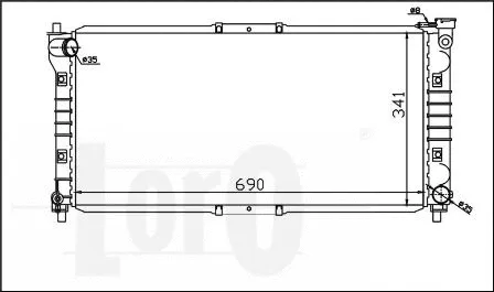 Radiator, engine cooling (030-017-0011)