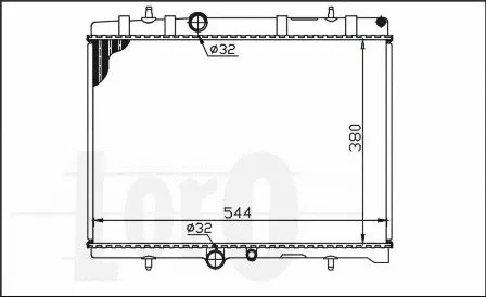 Radiator, engine cooling (009-017-0011)