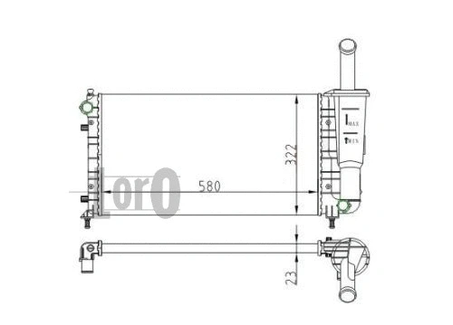 Radiator, engine cooling (016-017-0036)