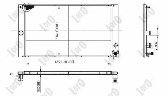 Radiator, engine cooling (052-017-0012-B)