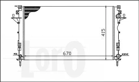 Radiator, engine cooling (042-017-0026)