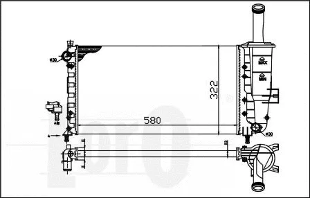 Radiator, engine cooling (016-017-0022)