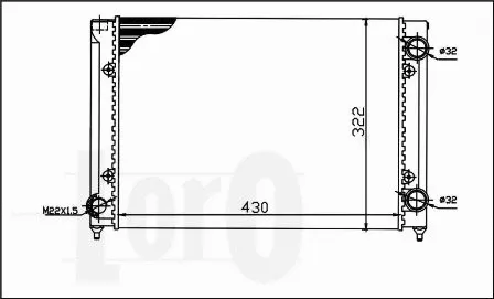 Radiator, engine cooling (053-017-0021)