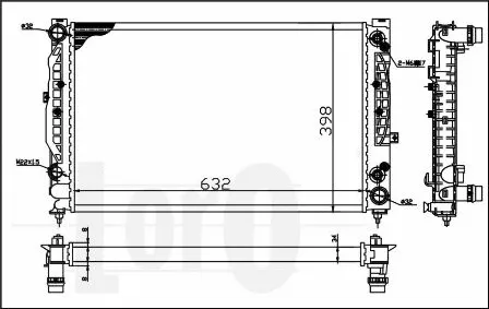 Radiator, engine cooling (003-017-0023)