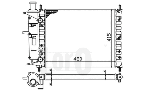 Radiator, engine cooling (016-017-0029)