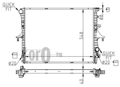 Radiator, engine cooling (003-017-0029)