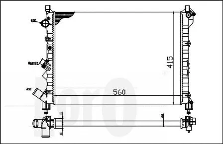 Radiator, engine cooling (042-017-0021)