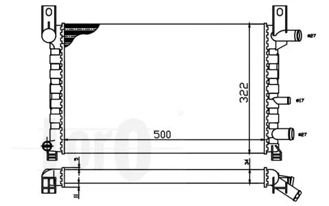 Radiator, engine cooling (017-017-0011)