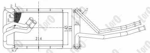 Heat Exchanger, interior heating (019-015-0005-B)