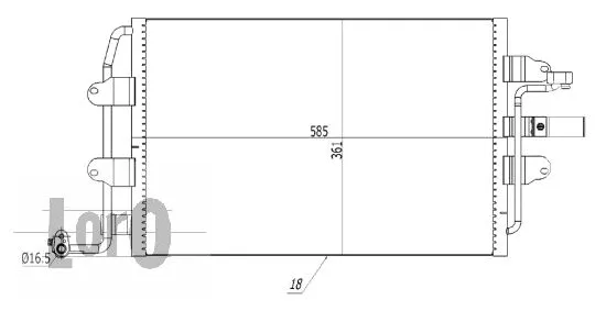 Condenser, air conditioning (053-016-0028)