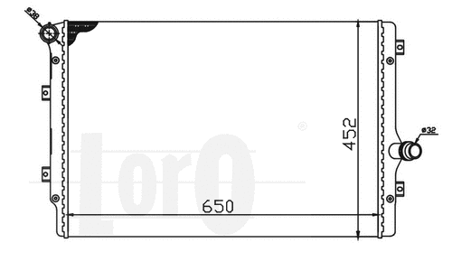Radiator, engine cooling (053-017-0017)