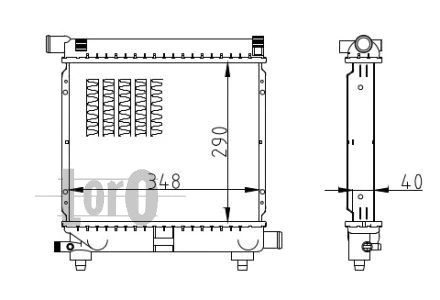Radiator, engine cooling (054-017-0040-B)