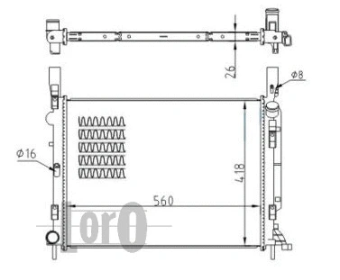 Radiator, engine cooling (042-017-0060-B)