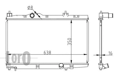 Radiator, engine cooling (051-017-0007)