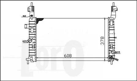 Radiator, engine cooling (037-017-0074)