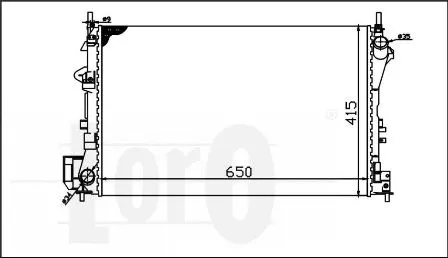 Radiator, engine cooling (037-017-0025)