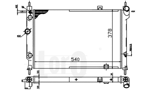 Radiator, engine cooling (037-017-0039)