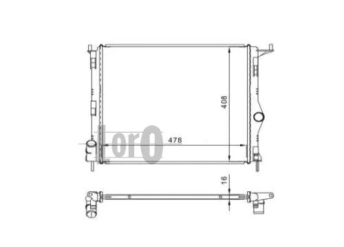 Radiator, engine cooling (010-017-0003)