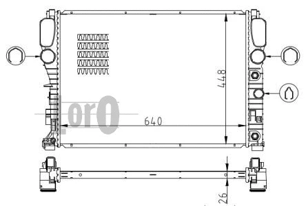 Radiator, engine cooling (054-017-0048-B)