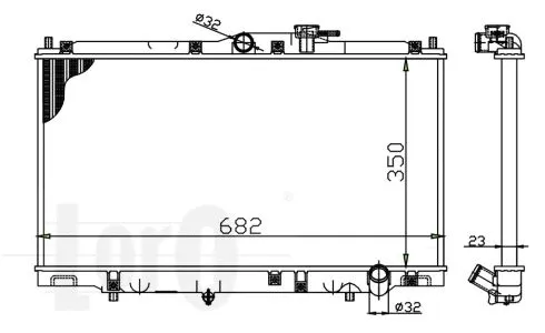 Radiator, engine cooling (018-017-0013)