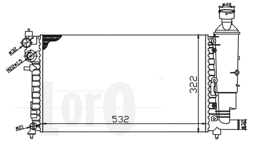 Radiator, engine cooling (038-017-0004)