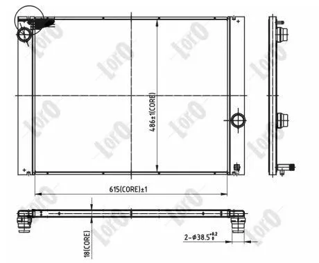 Radiator, engine cooling (004-017-0040-B)